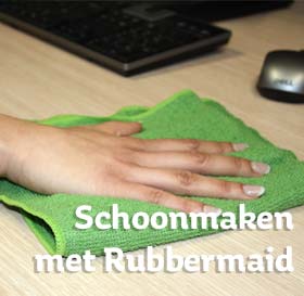 Schoonmaken met Rubbermaid