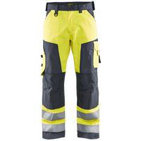 Pantalon haute-visibilité jaune fluo gris moyen - Blåkläder