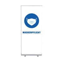 Roll-Banner Budget 85 Komplett-Set Port du Masque Obligatoire - Showdown Displays