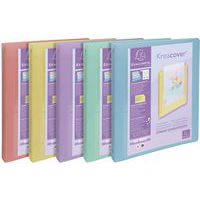 Classeur à 4 anneaux Kreacover pastel x15 assortis  - Exacompta