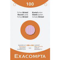 Étui de 100 fiches quadrillées perforées x10 assortis - Exacompta