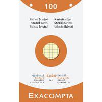 Étui de 100 fiches quadrillées perforées x12 assortis - Exacompta