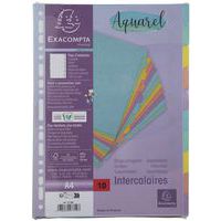 Intercalaire carte lustrée (lot de 15 assortis) - Exacompta