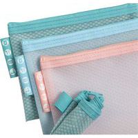 Pochette à fermeture éclair plastique souple x12 assortis - Exacompta