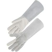 Gants soudeur paume fleur de bovin - Manchette croûte cuir 20 cm - Singer