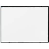 Whiteboard, wit emaille, Softline - zwart profiel - Smit Visual