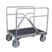 Plateauwagen met anti-slip mat en 2 buiszijden - 500kg - FIMM