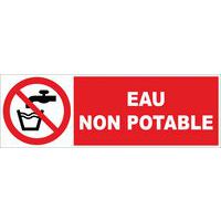 Panneau d'interdiction - Eau non potable - Rigide