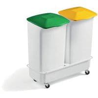 Afvalcontainer DURABIN met trolley van 40 liter - Durable