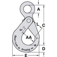 A = Largeur utileB = Hauteur utileC = Hauteur hors toutD = Talon hauteurE = Largeur hors toutH = ∅AA = Patère ∅L = Ouverture