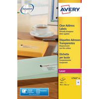 Laseretiketten Avery transparant