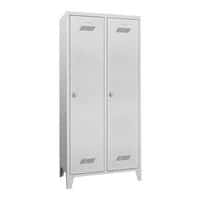 Vestiaire monobloc Medium 400 - Sur pieds - Industrie propre - Moraillon porte-cadenas - 2 colonnes