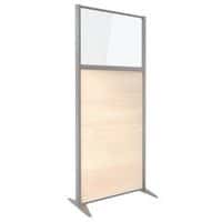 Scheidingswand KP+ - Melamine met glas - Hoogte 180 cm