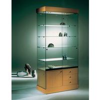 Vitrine Faggio - Met lage kast en LED-verlichting