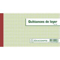 Manifold Quittances de loyer Exacompta - 12,5 x 21 cm - 50 feuillets triple - Autocopiant