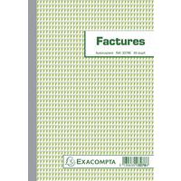 Manifold Factures avec mention TVA Exacompta - 21 x 14,8cm - 50 feuillets double - Autocopiant