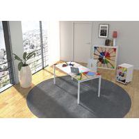 Set recht bureau met ladeblok en kast Décor Easy Office - Manutan Expert