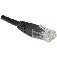 Cordon RJ45 catégorie 6 U/UTP noir - 0,5 m