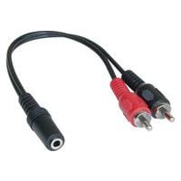 Adaptateur Jack 3.5 mm vers 2 x RCAM - 0,20 m