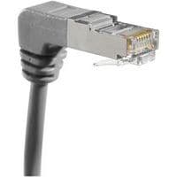 Cordon RJ45 catégorie 5e F/UTP coudé bas gris - 1 m