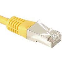 Cordon RJ45 catégorie 6A F/UTP jaune - 0,5 m