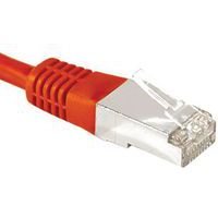 Cordon RJ45 catégorie 6A F/UTP rouge - 0,5 m