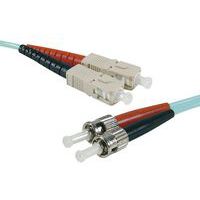 Draadbrug optisch Duplex 2 mm OM3 ST-UPC/SC-UPC aqua 10 m