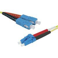 Draadbrug optisch Duplex 2 mm OS2 SC-UPC/LC-UPC geel 10 m