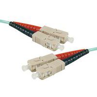 Draadbrug Duplex OM4 SC-UPC/SC UPC aqua 1 m