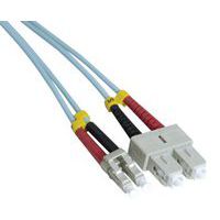 Draadbrug optisch Duplex 2 mm OM3 SC-UPC/LC-UPC aqua 5 m