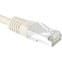 Cordon RJ45 catégorie 6A S/FTP gris - 0,5 m