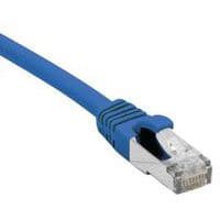 Cordon RJ45 catégorie 6A S/FTP LSOH snagless bleu - 0,15 m