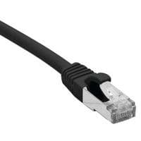 Cordon RJ45 catégorie 6A S/FTP LSOH snagless noir - 0,15 m