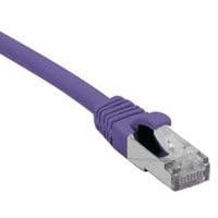 Cordon RJ45 catégorie 6A S/FTP LSOH snagless violet - 0,15 m