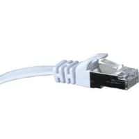 Cordon RJ45 plat catégorie 6 U/FTP snagless blanc - 10 m