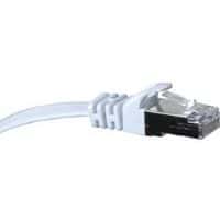 Cordon RJ45 plat catégorie 6 U/FTP snagless blanc - 2 m