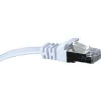 Cordon RJ45 plat catégorie 6 U/FTP snagless blanc - 20 m