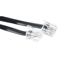 Cordon téléphonique RJ11 noir - 5 m