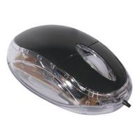 Mini souris optique lumineuse noire USB