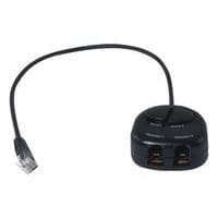 Switch casque tel RJ9 double écoute et boutons muet