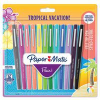 Doos met 12 Flair®-schrijfstiften - Diverse kleuren Tropical - Paper Mate®