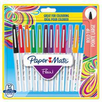 Boîte de 12 stylos feutre Flair® - pointe large assortis - Papermate