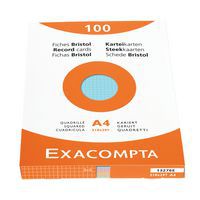 Étui de 100 fiches quadrillé 5x5 non perforé 210x297mm