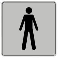 Pictogram van polystyreen ISO 7001 - Herentoilet