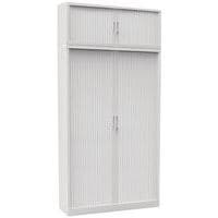 armoire haute blanche avec réhausse