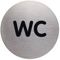 Design-pictogram rond, Ø 83 mm - Wc - Durable