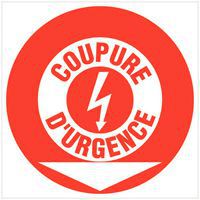 Panneau anti-incendie - Coupure d'urgence - Rigide