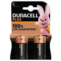 Alkalinebatterij C Plus 100% - 2 of 4 eenheden - Duracell