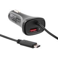 Oplader sigarettenaansteker USB-A 27W en kabel Type-C - T'nB