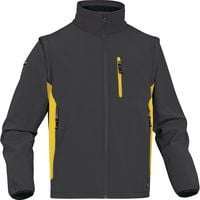 Softshell jack met afneembare mouwen MYSEN2 - grijs/geel